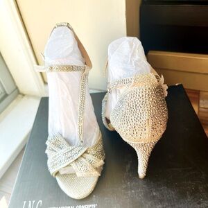 INC Bling Champagne Heels Size e 6.5